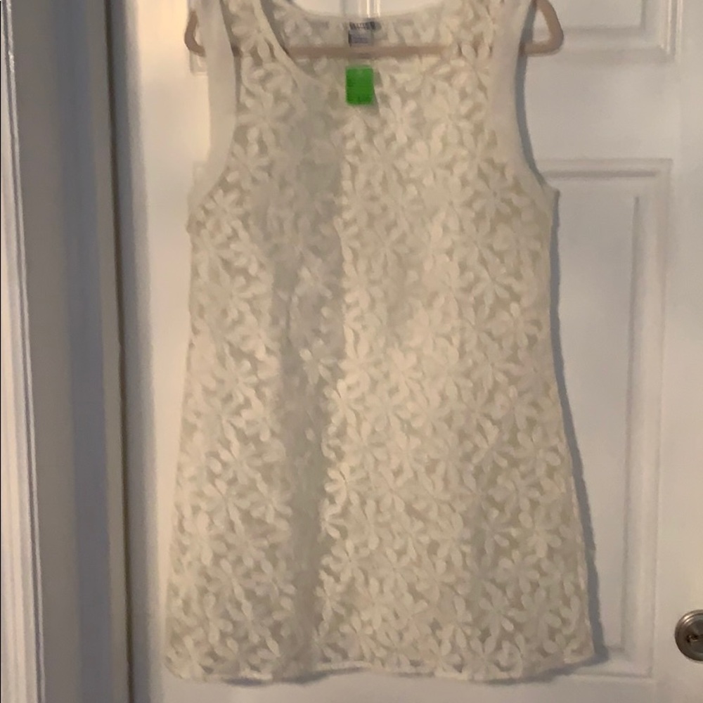 FLOAL  DESIGN SHEER TOP COVERUP OR MINI